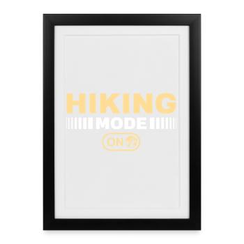 Mode randonnée sur Randonnée Montagnes Alpinisme - Affiche encadrée (27 × 37 cm) - noir - Devant