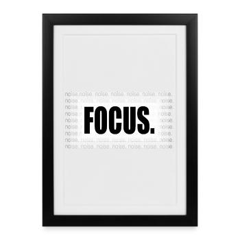 Focus in the noise - Framed poster (27 × 37 cm) - black - Front