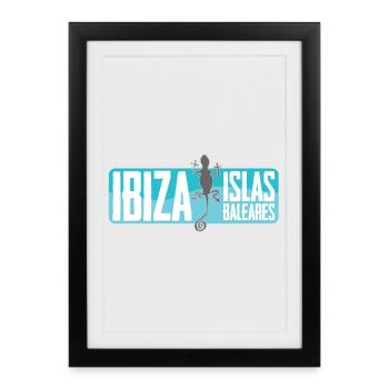 Ibiza Island Vector Design - Framed poster (27 × 37 cm) - black - Front