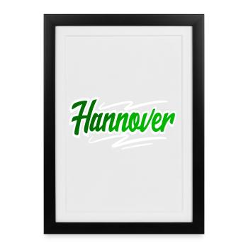 Hanovre - Affiche encadrée (27 × 37 cm) - noir - Devant