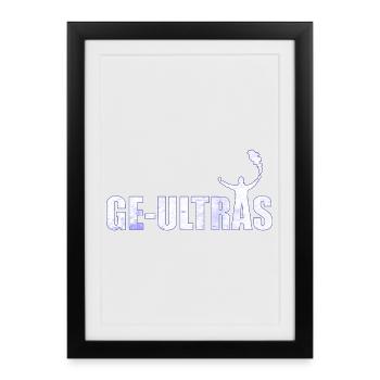 Gelsenkirchen Ultras GE Idée cadeau - Affiche encadrée (27 × 37 cm) - noir - Devant