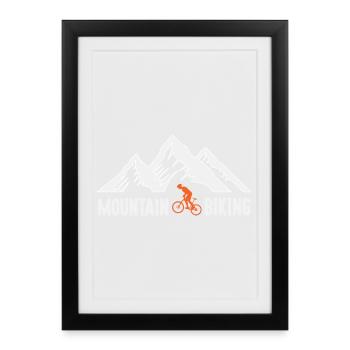 Mountain Biking - Framed poster (27 × 37 cm) - black - Front