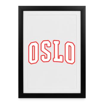 Logo de la ville universitaire d’Oslo Imprimé - Affiche encadrée (27 × 37 cm) - noir - Devant