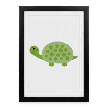 Turtle Turtles - Framed poster (27 × 37 cm) - black - Front