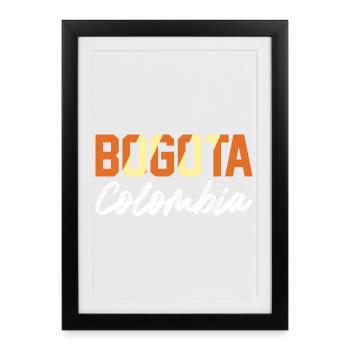 Conception du logo de la ville de Bogotá en Colombie - Affiche encadrée (27 × 37 cm) - noir - Devant