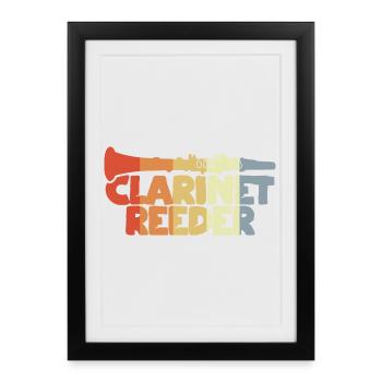 Anches de clarinette - Affiche encadrée (27 × 37 cm) - noir - Devant