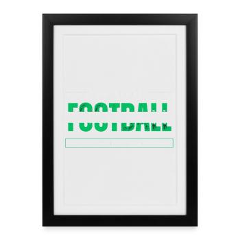 Football my sport my passion green - Affiche encadrée (27 × 37 cm) - noir - Devant