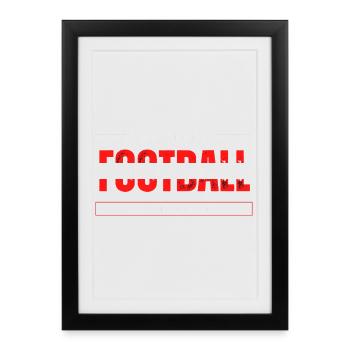 Football my sport my passion red - Framed poster (27 × 37 cm) - black - Front
