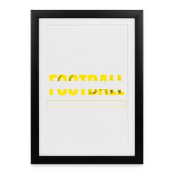 Football my sport my passion yellow - Affiche encadrée (27 × 37 cm) - noir - Devant
