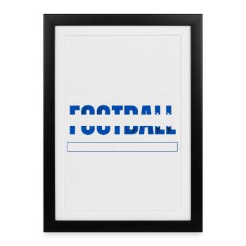 Football my sport my passion blue - Framed poster (27 × 37 cm) - black - Front