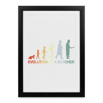 Vintage Butcher Evolution - Framed poster (27 × 37 cm) - black - Front