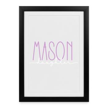 Mason Proud Daughter Cute Gift - Framed poster (27 × 37 cm) - black - Front