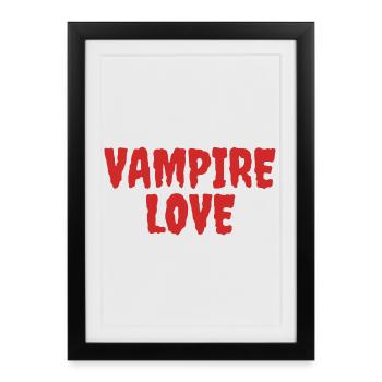 Vampire lieben Halloween Kunstwerke - Gerahmtes Poster (27 × 37 cm) - Schwarz - Vorne