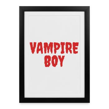Vampire Boy Teen T-Shirt Design - Framed poster (27 × 37 cm) - black - Front