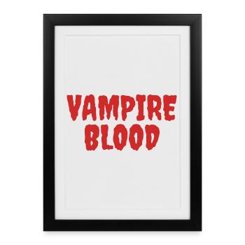 Vampire Blood Horror Typography Design - Framed poster (27 × 37 cm) - black - Front