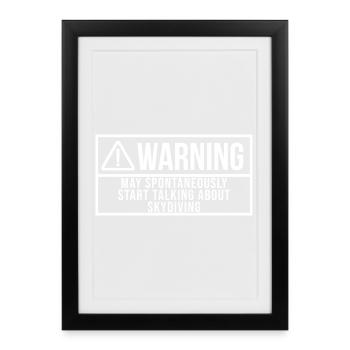 Skydive Skydive Skydive - Gerahmtes Poster (27 × 37 cm) - Schwarz - Vorne