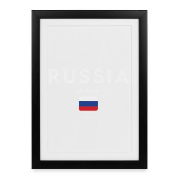 Flag of Russia, Russian pride - Framed poster (27 × 37 cm) - black - Front