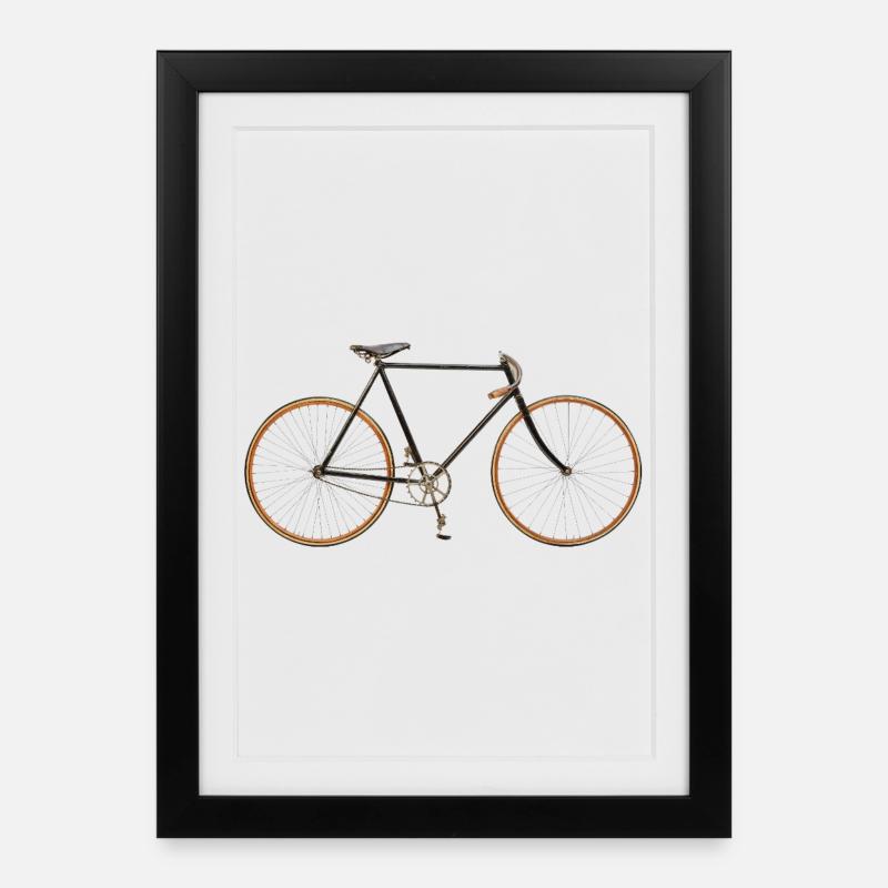 Adler Bahn-Renner, um 1897 - Gerahmtes Poster (27 × 37 cm) - Schwarz