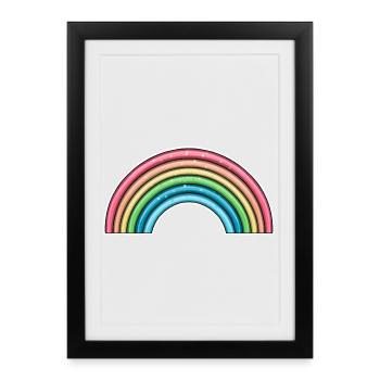 Vibrant Rainbow Arch Design - Framed poster (27 × 37 cm) - black - Front