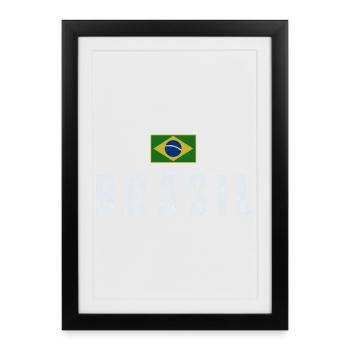 I love Brazil, Brazilian pride - Framed poster (27 × 37 cm) - black - Front