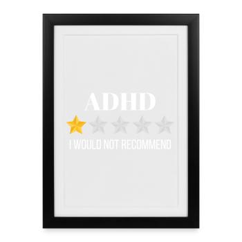 Innovative ADHD Awareness Graphic Design - Framed poster (27 × 37 cm) - black - Front