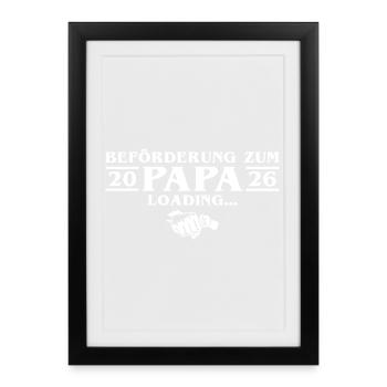 Annonce de la grossesse - Future papa 2026 - Affiche encadrée (27 × 37 cm) - noir - Devant