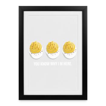 stuffed eggs - Framed poster (27 × 37 cm) - black - Front