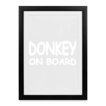 âne - Affiche encadrée (27 × 37 cm) - noir - Devant