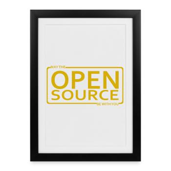 May The Open Source Be With You - Framed poster (27 × 37 cm) - black - Front