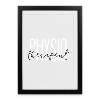 Stylish design for physiotherapist - Framed poster (27 × 37 cm) - black - Front