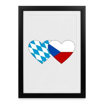 Bavaria Czech Republic Heart Association - Framed poster (27 × 37 cm) - black - Front