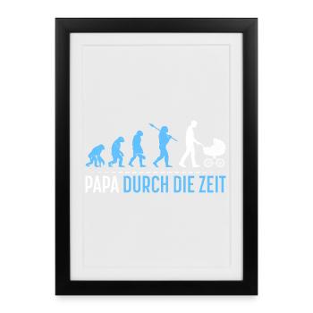 Future papa PAPA À TRAVERS LE TEMPS Drôle - Affiche encadrée (27 × 37 cm) - noir - Devant