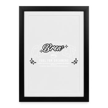 Coffee Brew – Fuel for Dreamers Coffee Lovers - Framed poster (27 × 37 cm) - black - Front