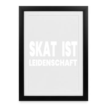 Skat - Affiche encadrée (27 × 37 cm) - noir - Devant