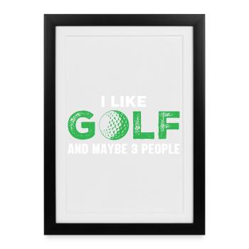 golfe - Affiche encadrée (27 × 37 cm) - noir - Devant