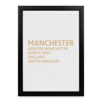 Manchester – Angleterre Lyrique - Affiche encadrée (27 × 37 cm) - noir - Devant