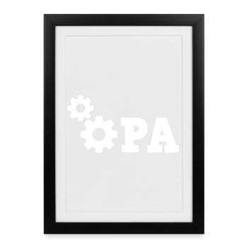 Grandpa Gear Repair - Mechanic Repair Car - Framed poster (27 × 37 cm) - black - Front