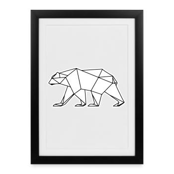 Polar Bear Polygon Polar Bear Icon - Framed poster (27 × 37 cm) - black - Front
