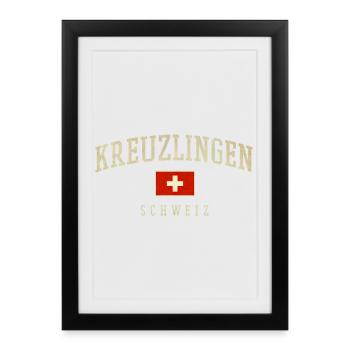 Kreuzlingen Switzerland Emblem - Framed poster (27 × 37 cm) - black - Front