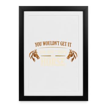 Horse People Equestrian Identity Barn - Framed poster (27 × 37 cm) - black - Front