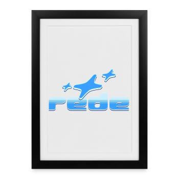 Peace in the Sky: Airplane Design - Framed poster (27 × 37 cm) - black - Front