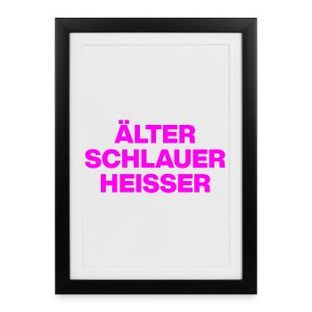 CADEAU D’ANNIVERSAIRE PLUS VIEUX PLUS INTELLIGENT ET SEXY - Affiche encadrée (27 × 37 cm) - noir - Devant