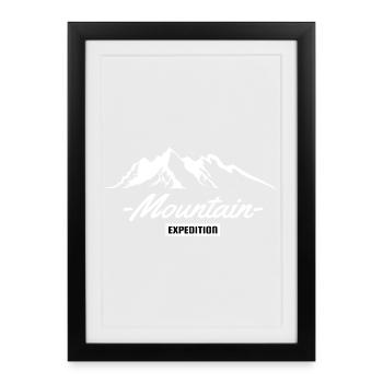 Mountain Expedition Adventure Shirt - Framed poster (27 × 37 cm) - black - Front