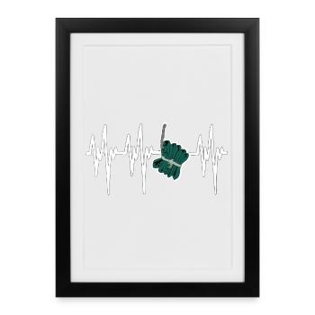 Heartbeat Firecracker Pyro New Year's Eve Fireworks - Framed poster (27 × 37 cm) - black - Front