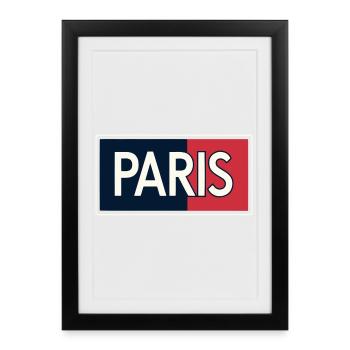 Paris blue and red blocks - Framed poster (27 × 37 cm) - black - Front