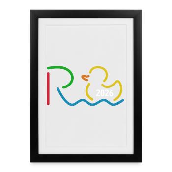 Rente 2026 - Retraite - Rente - Affiche encadrée (27 × 37 cm) - noir - Devant