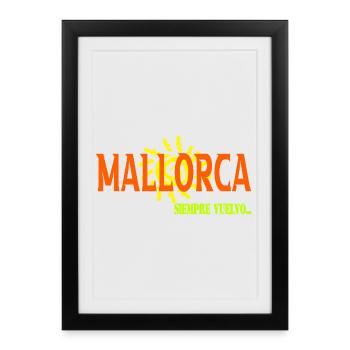Mallorca - Gerahmtes Poster (27 × 37 cm) - Schwarz - Vorne