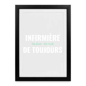 Infirmière de Toujours - Affiche encadrée (27 × 37 cm) - noir - Devant