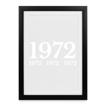 1972 - Affiche encadrée (27 × 37 cm) - noir - Devant