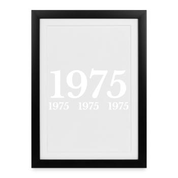 1975 - Affiche encadrée (27 × 37 cm) - noir - Devant
